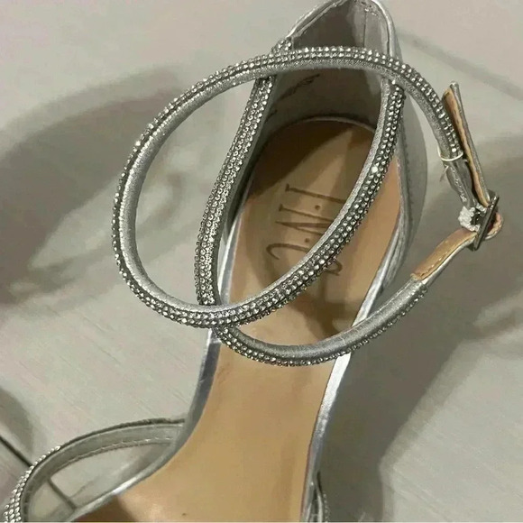 inc international concepts Women Slingback Stiletto Dress Pump Silver Bling 6M - Picture 7 of 13